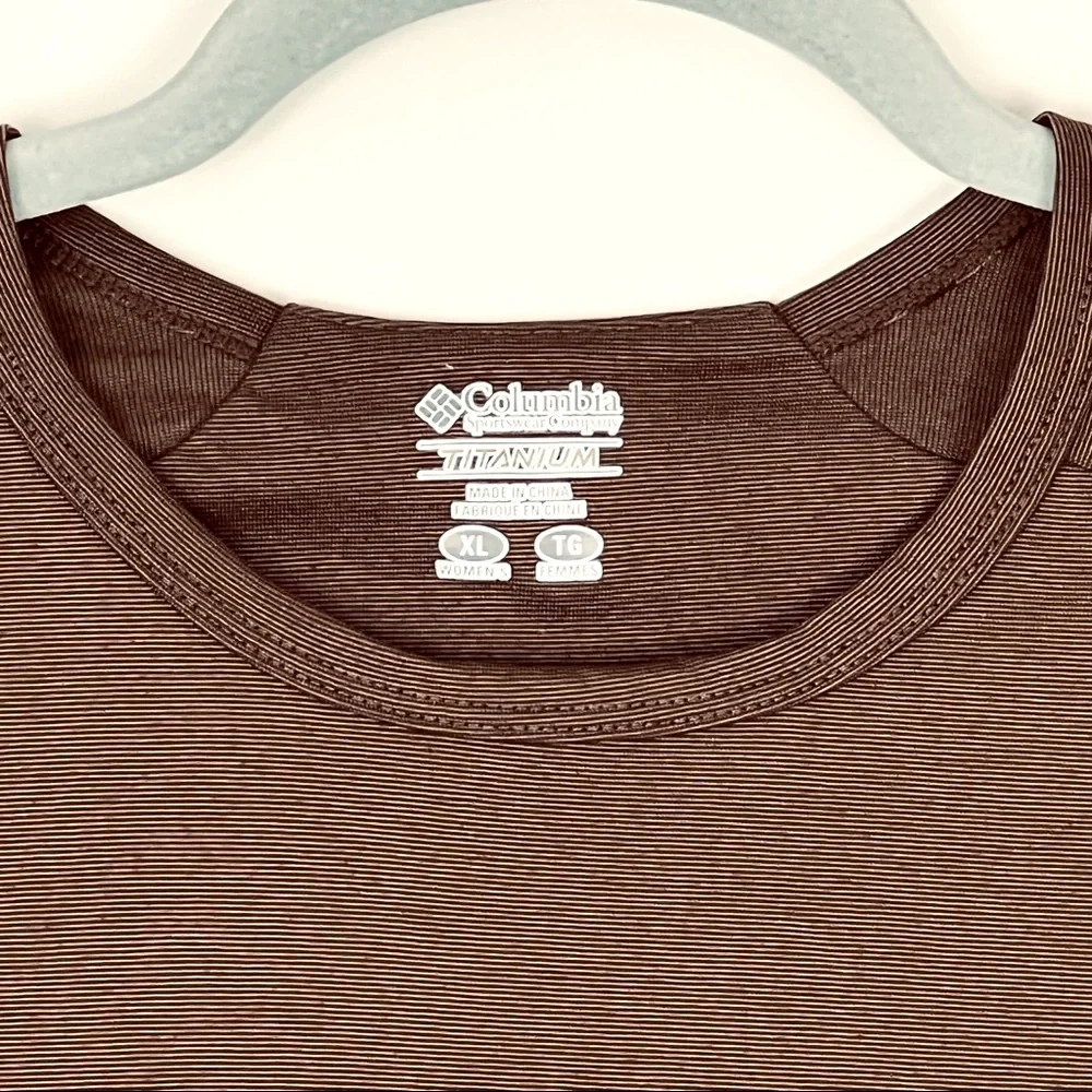 COLUMBIA Titanium Omni-Dry long sleeve base layer brown top Women’s XL - Picture 3 of 6